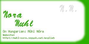 nora muhl business card